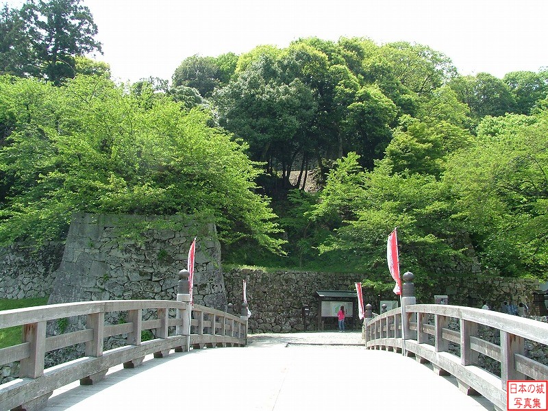 彦根城 表門跡 表門前の木橋