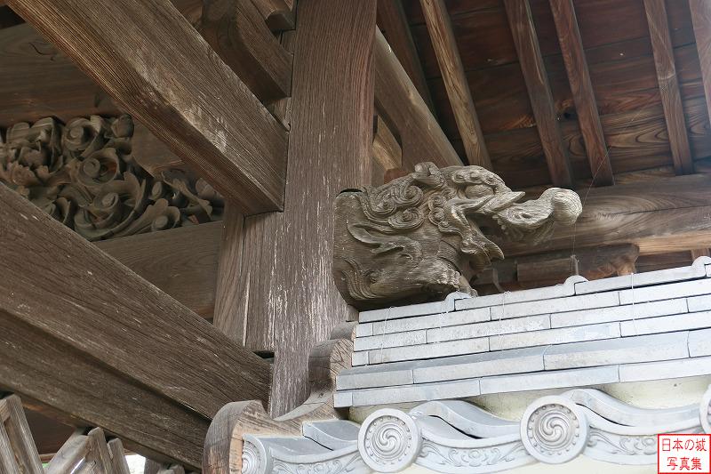 名古屋城 移築城門(正福寺山門) 門の脇のようす