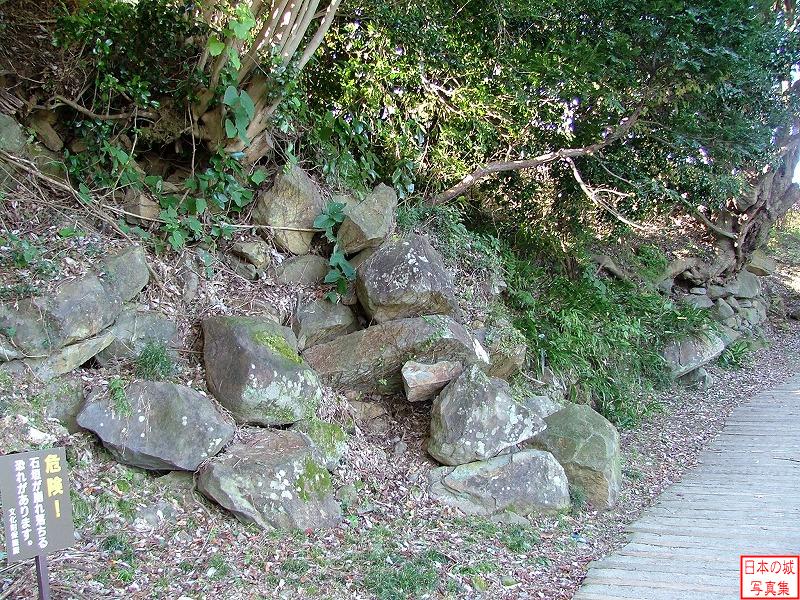 石垣山城 城の入口 石垣の跡