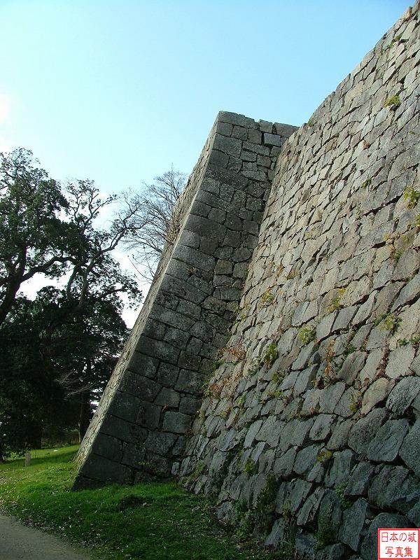 丸亀城 三の丸南側 三の丸から見る本丸石垣