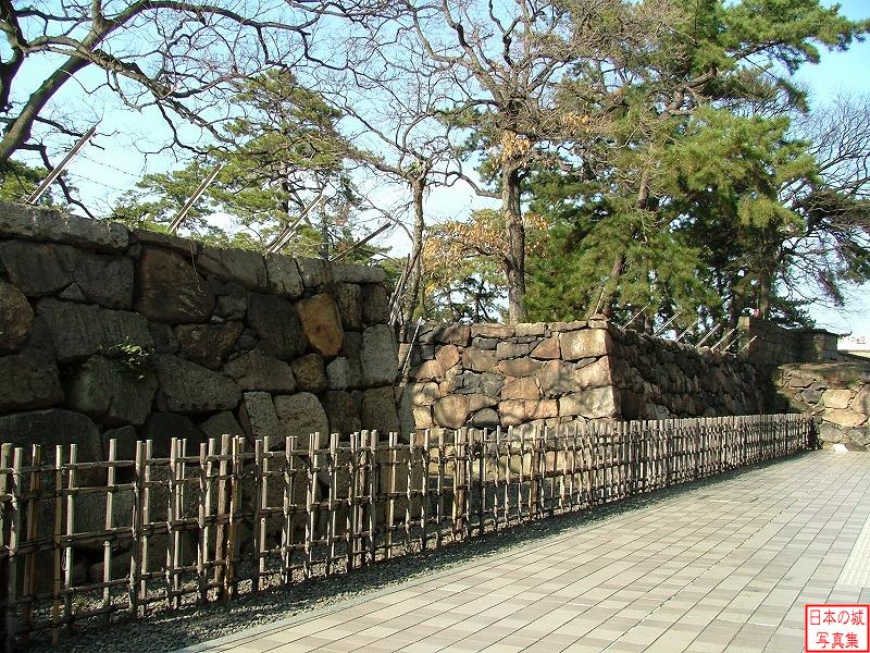 高松城 北の丸・東の丸跡 石垣
