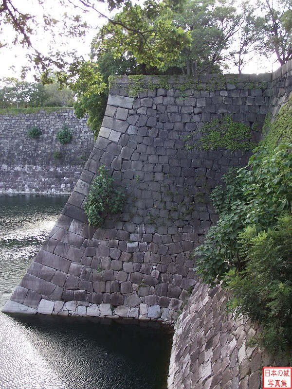 大坂城 玉造口 玉造口付近の石垣と外濠