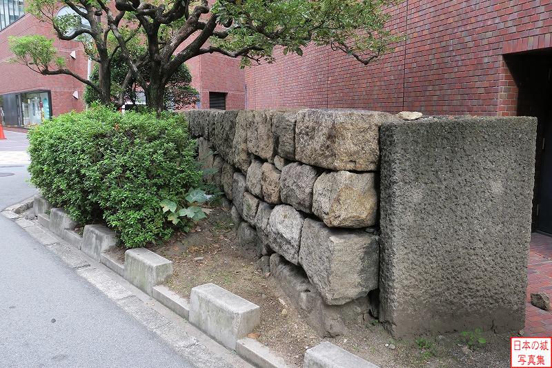 Osaka Castle Stone wall of Yamato river Left side