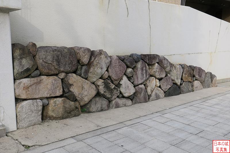 大坂城 三の丸石垣 展示されている石垣