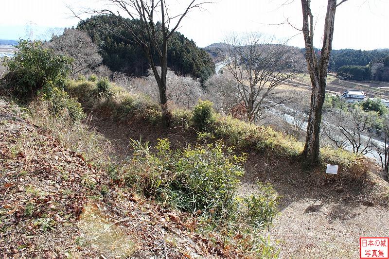川崎城 本丸 本丸から一ノ堀を見下ろす