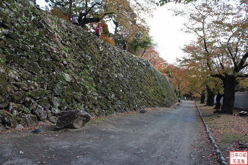Komoro Castle Stone wall of Main enclosure