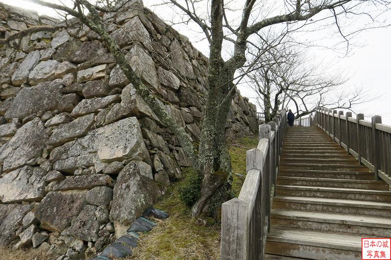 竹田城 天守台 本丸へ登る階段