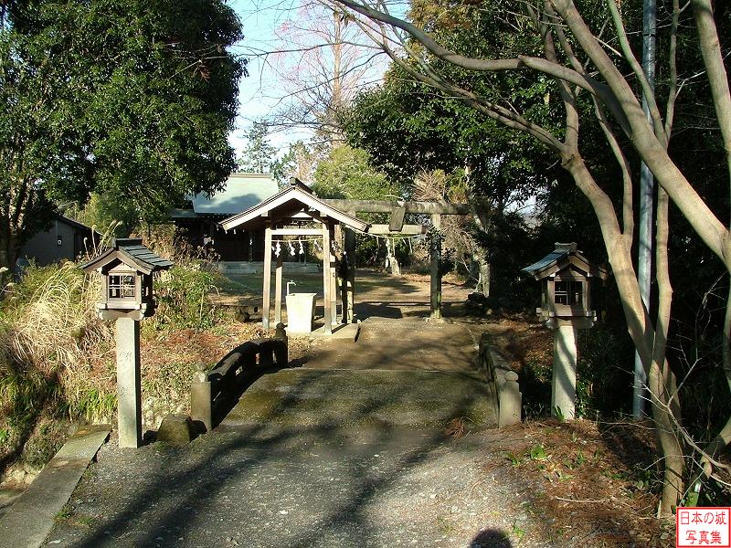 二俣城 北曲輪 北曲輪のようす。現在は旭ヶ丘神社となっている。