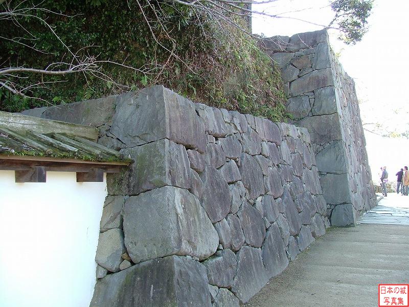 掛川城 本丸 本丸門跡 左手の石垣